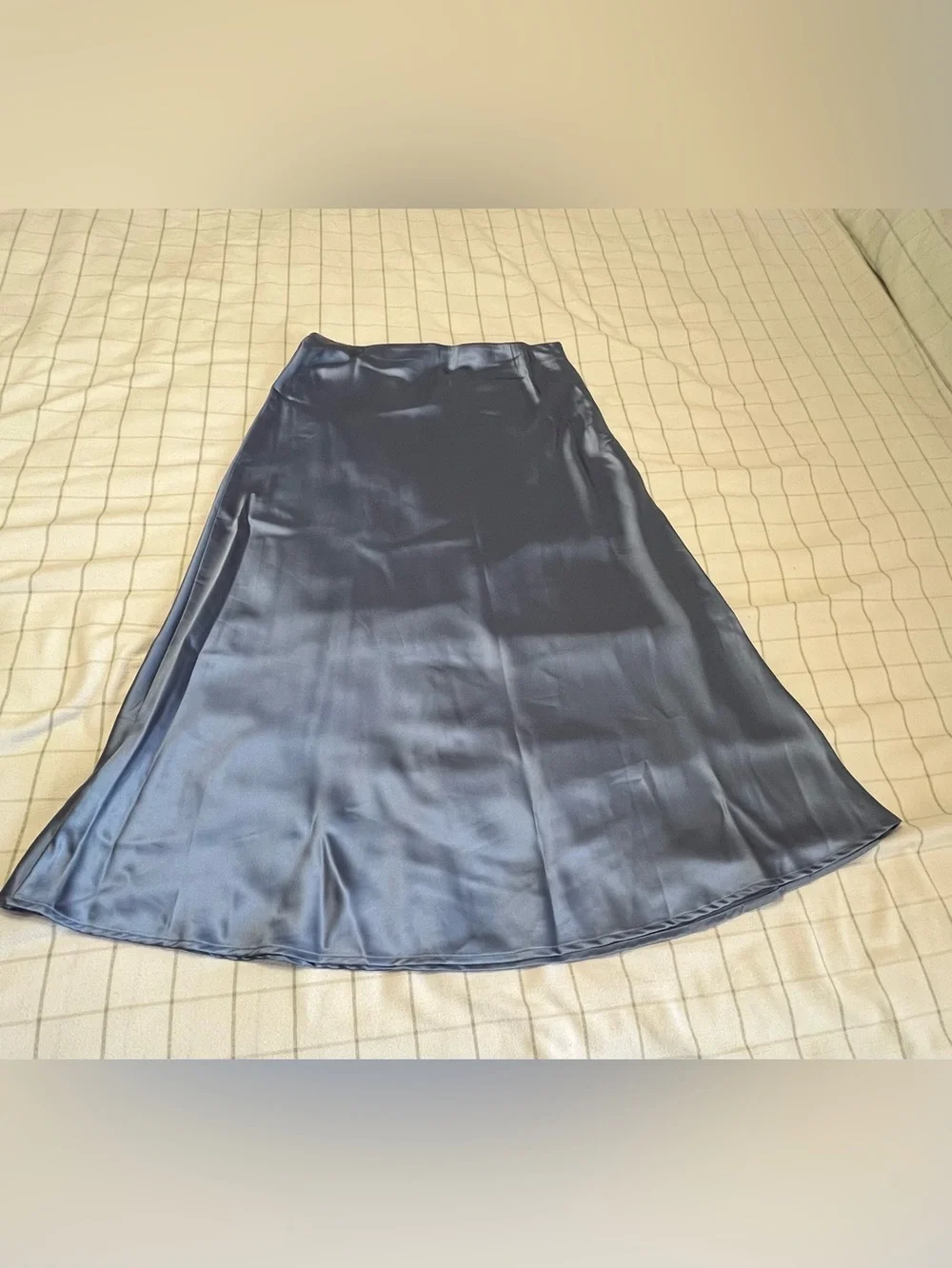 Hotouch Blue Satin Long A-Long Skirt Size L Cocktail Party Mermaidcore